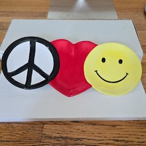 Peace Love Happiness Artisan Tray 1997